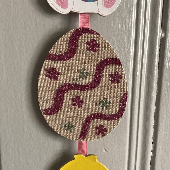 2/$20 NWT Precious Glittered Happy Easter π£ π & Eggs Hanging Decoration Sign - Picture 6 of 12
